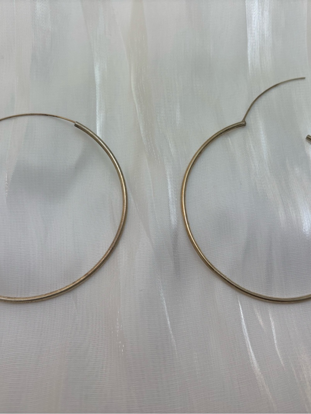 Classic Thin 2 1/2 inch Sterling Silver Hoop Earrings - Minimal Women Jewelry